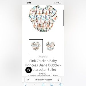 Pink chicken nut rack 6-12 months, worn once